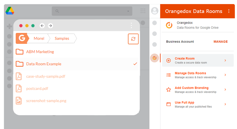 OrangeDox Virtual Data Room solutions and key features to share confidential information