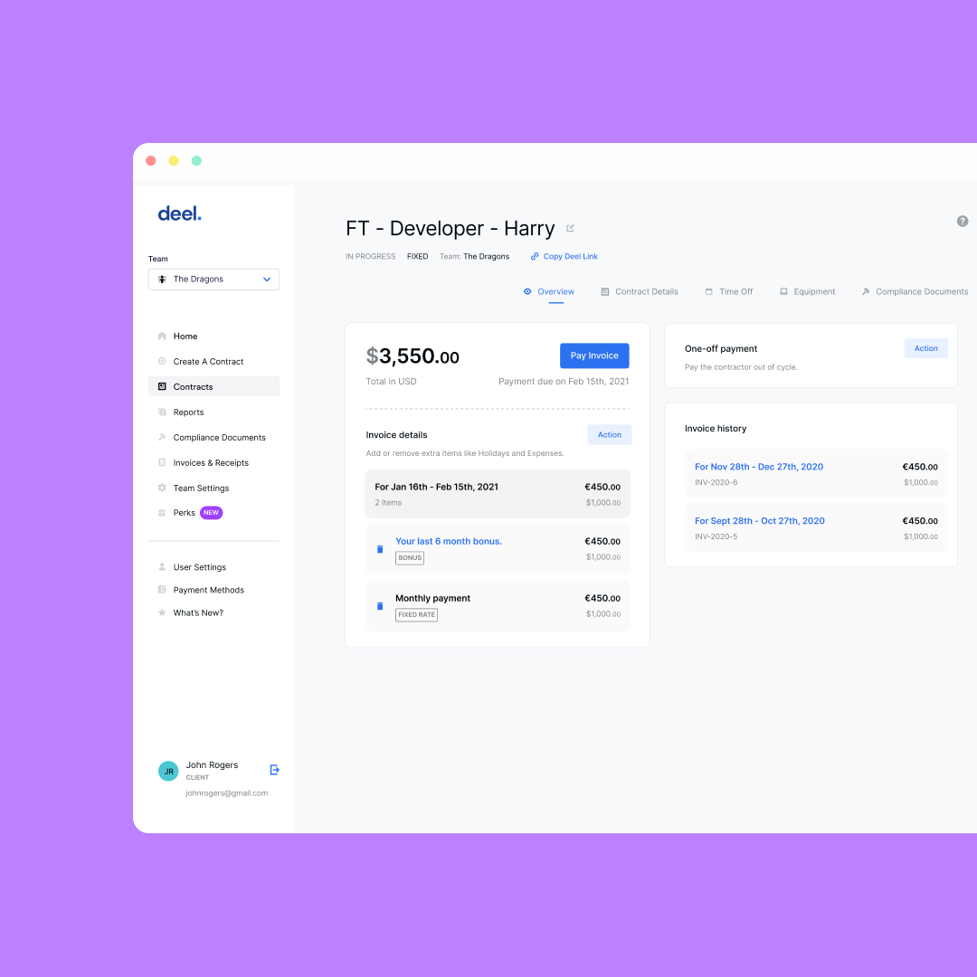 Deal Invoice Dashboard