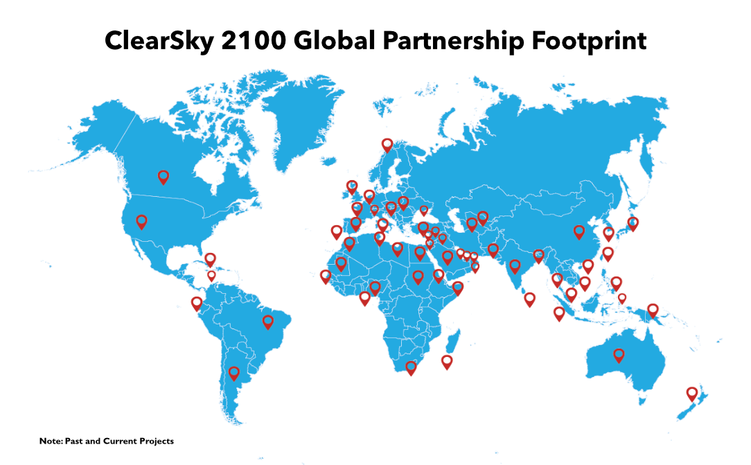 Global business development partnerships of ClearSky 2100