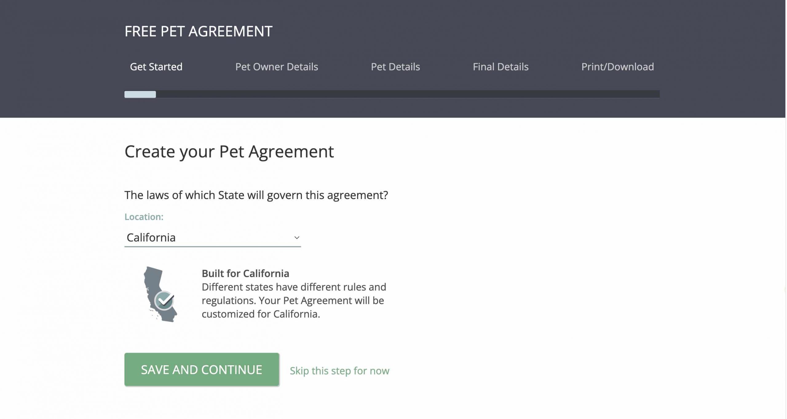 Free Online Pet Agreements with Law Depot