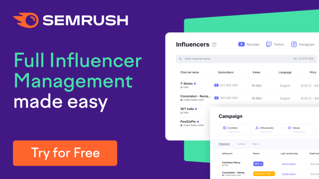 Full Influence Analytics for Content Creators to Manage Influencer Campaigns