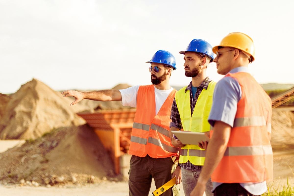 Group of Mining Geologist Surveying the mine