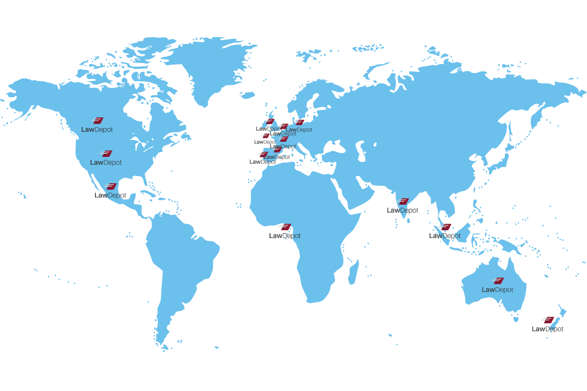 Countries where LawDepot Online solutions are available